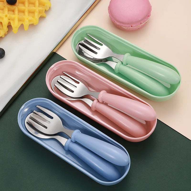Stainless Steel Kids Feeding Cutlery Set